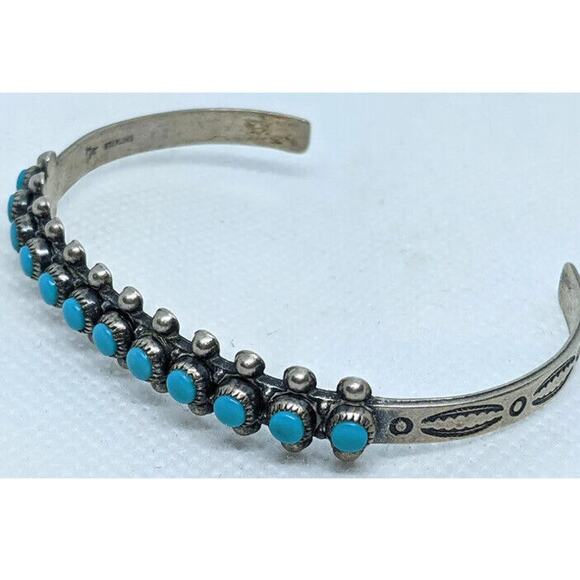 Silver and Turquoise Bracelet - Picture 5 of 16